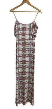 TART Overlay Tie Dye Maxi Dress White Pink Gray Size Small