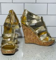 Cork Wedge Platform Heels Size 6.5M