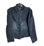 Blackish Blue Stretch Jean Jacket Jrs S