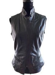 Nordstrom Brand | Women's Genuine Leather Vest | Medium | Biker | Moto