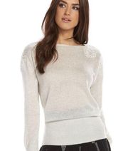 ✨ Women's ELLE™ Lace Lurex Boatneck Sweater✨