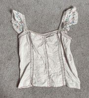 International Vintage Embroidered Lace Floral Tank Top