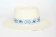 NWOT LACK OF COLOR Boho Azure Lolita Ivory Boater Hat (beach hat) | Size: Large