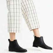 Madewell The Ainsley Chelsea Boot Ankle Heeled Almond Toe Leather Black US 9