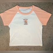 Vintage Y2K Full Tilt Western Rodeo Cropped Baby Tee Size Medium White