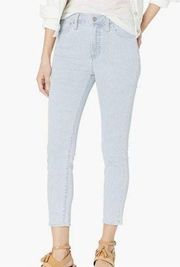 J. Crew Mercantile Women's High Rise Piper Stripe Skinny Jeans Blue Size 29