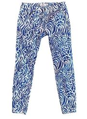Women’s Vineyard Vines Blue Tropical Print Jeans Size 4