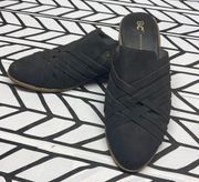 BC Footwear Vegan black mules in size 9.5