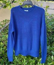 🧥Jessica Simpson Royal Blue Roll Neck Ribbed Cuff Pullover Sweater Sz M NWT!