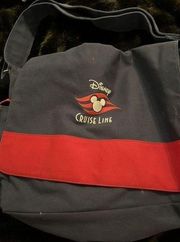 Disney Cruise Line Messenger Bag Black Mediterranean Embroidered Adjustable