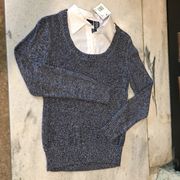 NWT Basic Editions Two-Fer Sweater - Small