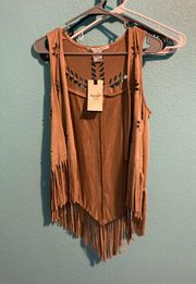 Tan Boho Vest