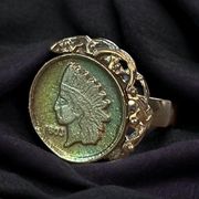 Vintage Indian head coin ring