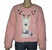 Sherpa Fleece Christmas Llama Top