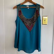 ⭐️ Turquoise blue tank Size Medium Studio Y