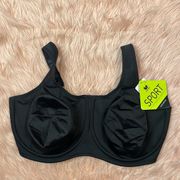 NWT Wacoal Sport Active Underwire Black Bra Size 40G