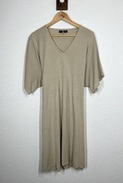 Daisy Street Tie Waist Knitted Shirt Dress XL Nude Dolman Sleeves