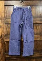 Woman Within Pants 16 Wp Light Weight Blue Drawstring