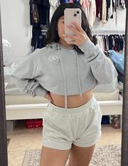 Cropped Gray Hoodie