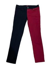 Royal Bones Red Black Jeans Skinny Pockets Denim Punk Goth Sz13