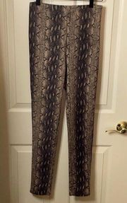 Wild honey snakeskin stretch leggings small