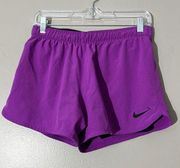 Nike  Dri Fit Purple Compression Lined Running Athletic Shorts Women's S