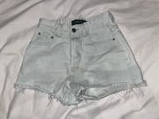 White Denim Shorts