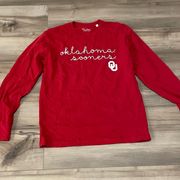 Pressbox University of Oklahoma Sooners red long sleeve t shirt  womens size smal