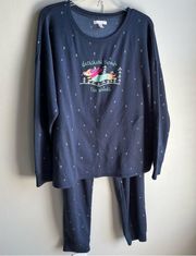 Lauren Conrad Like New Pajama Set XXL Dachshund Graphic