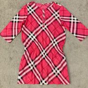 Authentic Burberry check dress in cotton with pockets size M for spring summer