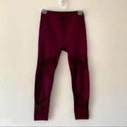 Fabletics  Maroon Seamless Cutout Detail Leggings