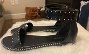 Black Rhinestone Sandals