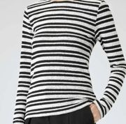 Reiss Textured Black and White Stripe Orlanda Sweater Size Small