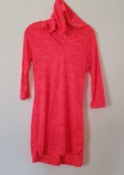 Balance Collection Hot Pink Hoodie Dress Beach Coverup Size Small