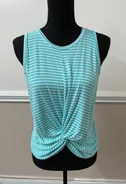 Blue and White Stripe Tank Top