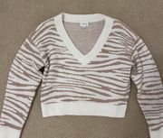 Tiger Striped Cropped Sweater