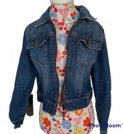 Simple Cropped Jean Jacket 