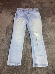 Light Blue Distressed Sienna Slim Boyfriend Jeans ( 0/25 )