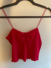 Pacsun Red Cropped Tank Top