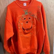 Vintage Jerzee DIY Halloween Pumpkin Crewneck Sweater Size XL