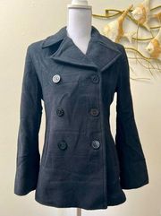 Calvin Klein Womens Coat Size P6  Pea Coat Double Breasted Long Sleeve Wool