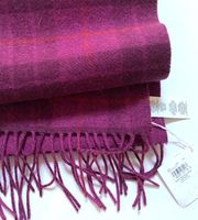 Coach Reversible Stagecoach Plaid Muffler Wool Scarf 67”x12" Wool Cashmere