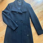 Classic black wool coat