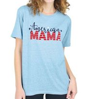 Royce Brand Blue American Mama Graphic T-Shirt Women’s Size Large