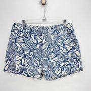 Patagonia  | Stretch All-Wear Tropical Leaf Print Shorts 4" Inseam Blue Size 6