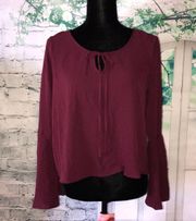 Red Long Sleeve Top