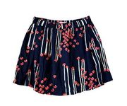 COOPERATIVE Navy Red Heart Print Valentines Skirt Size Small