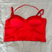 NWT Say what? Red size L zip back adjustable strap camisole