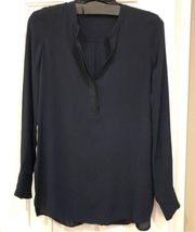 Long sleeves Long Navy Blouse M