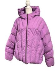 EUC - Fabletics purple puffer coat - Small